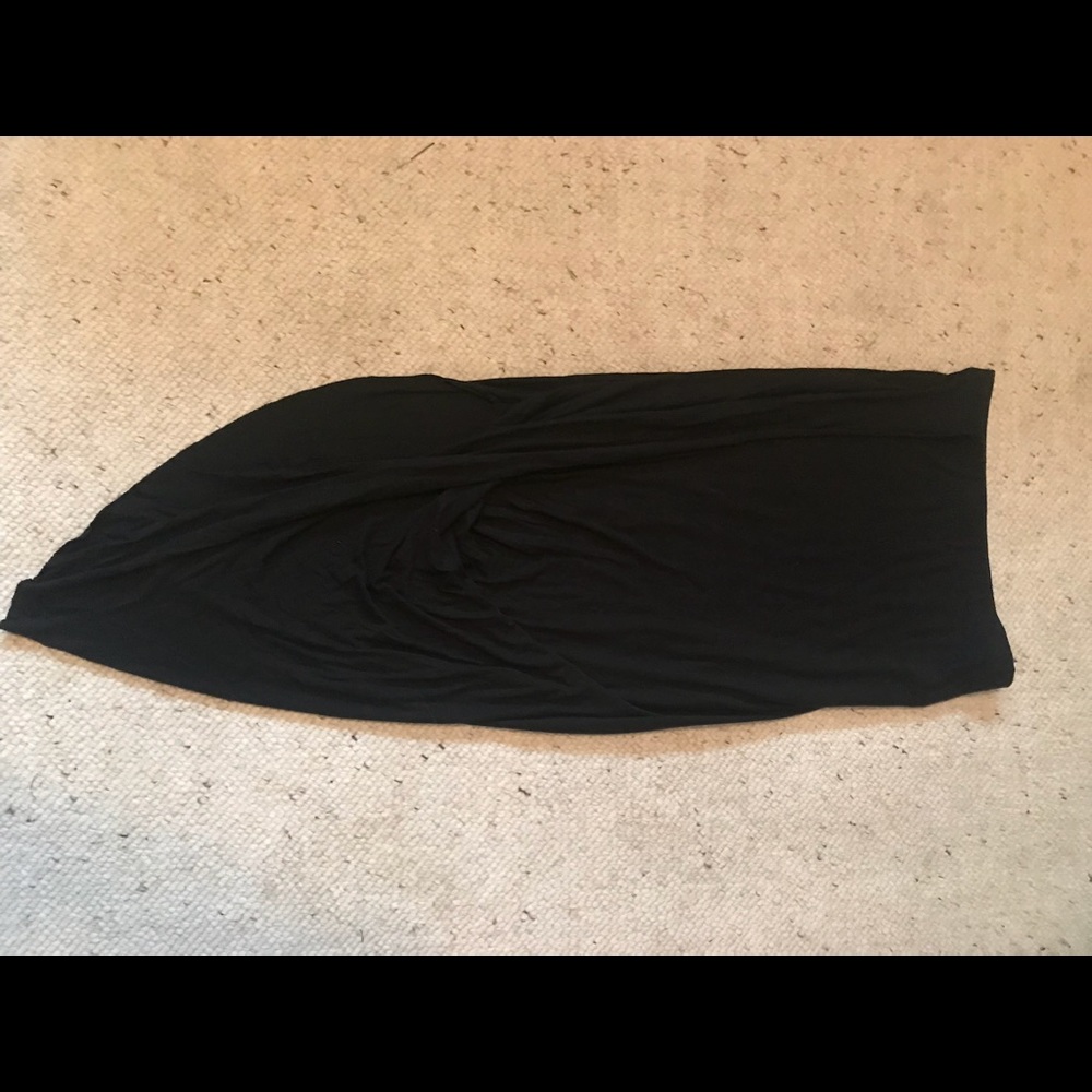 Black maxi skirt with slit from Express